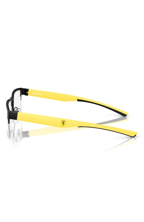 Scuderia Ferrari X  57mm Rectangular Optical Glasses In Black Grey