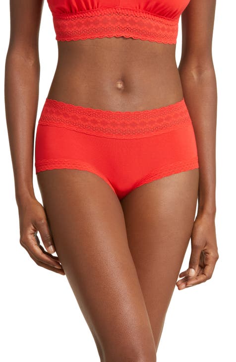 Lace full knickers, red, La Redoute Collections