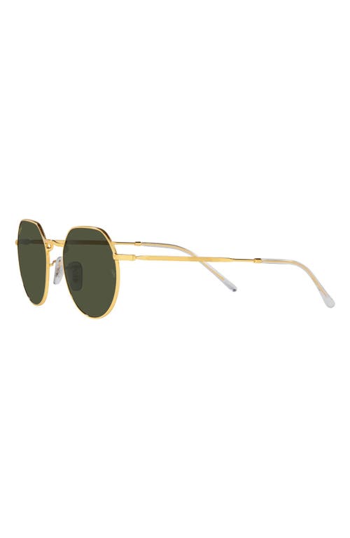 Shop Ray Ban Ray-ban 51mm Round Sunglasses In Legend Gold/green