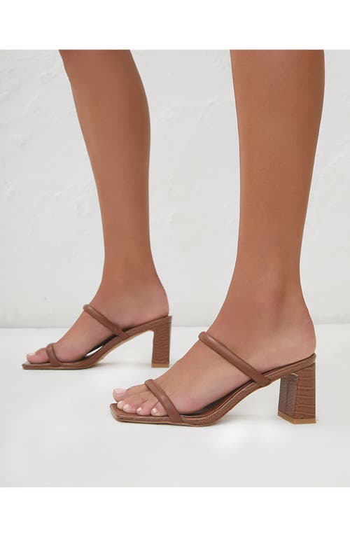 Shop Billini Idele Sandal In Wood-wood Croc