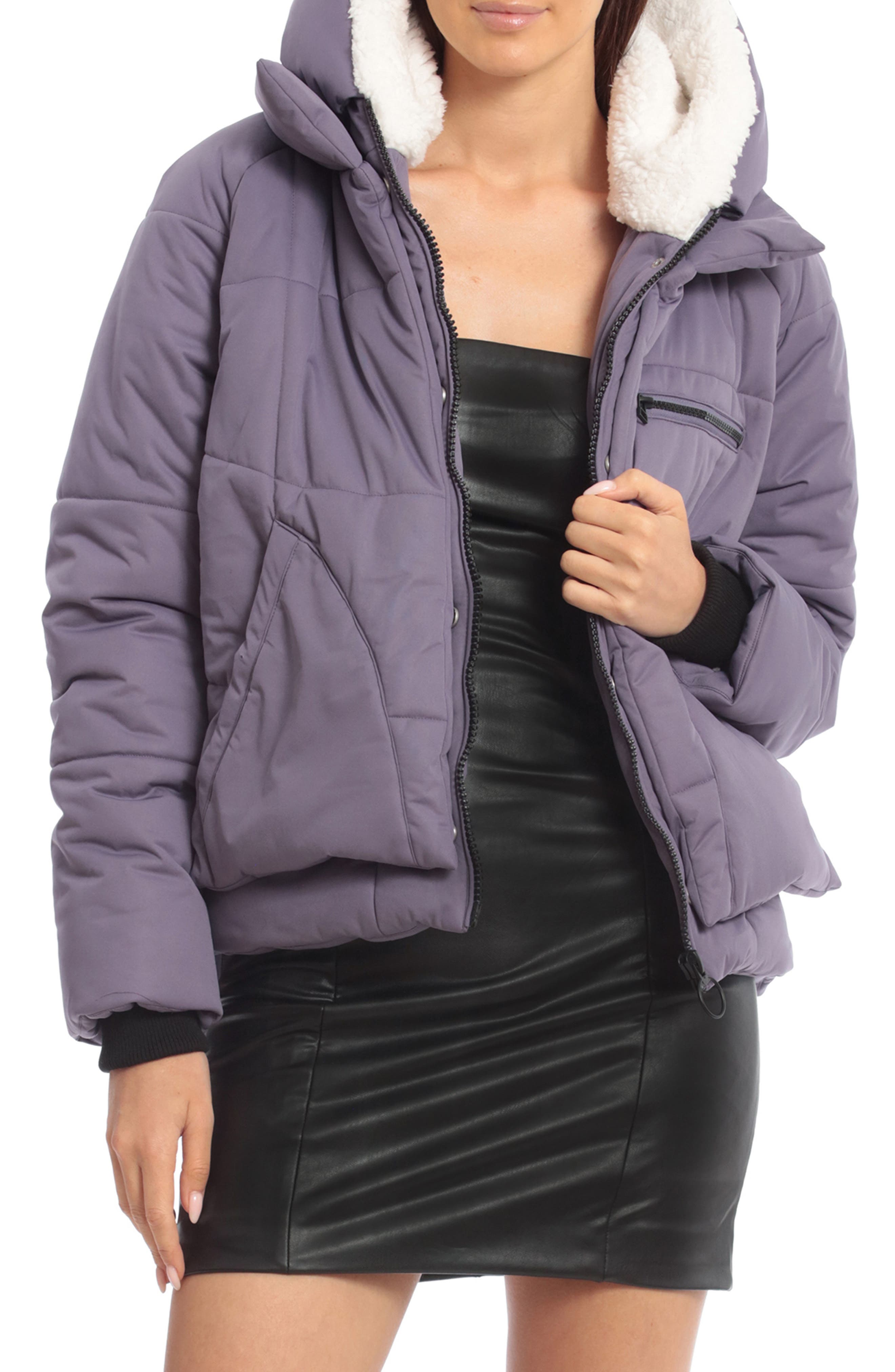 purple bubble coat