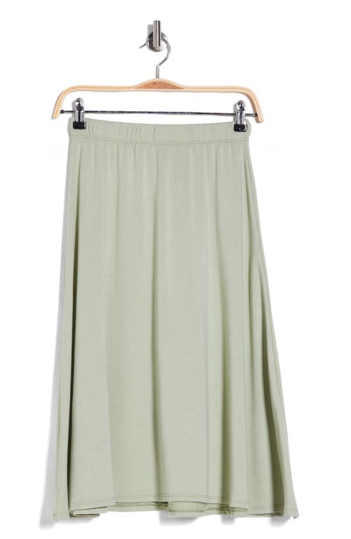 Go Couture Flare Midi Skirt In Sage