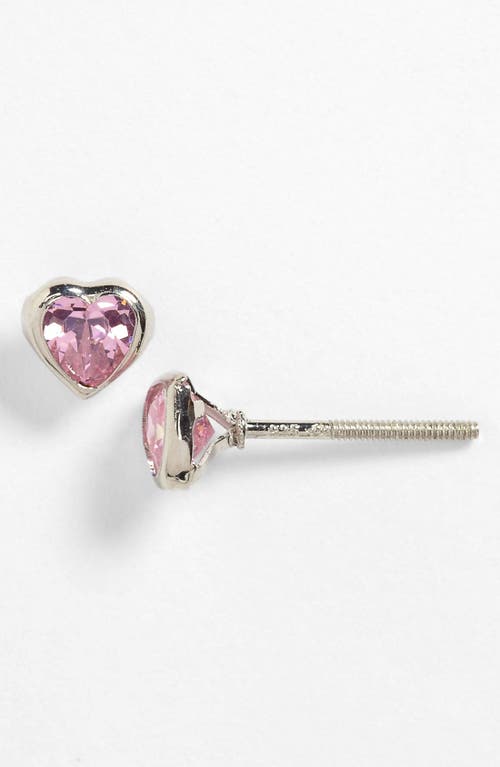 Mignonette Sterling Silver Post Earrings in Pink at Nordstrom