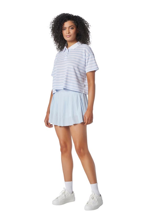 Shop Andrew Marc Pleated Skort In French Blue