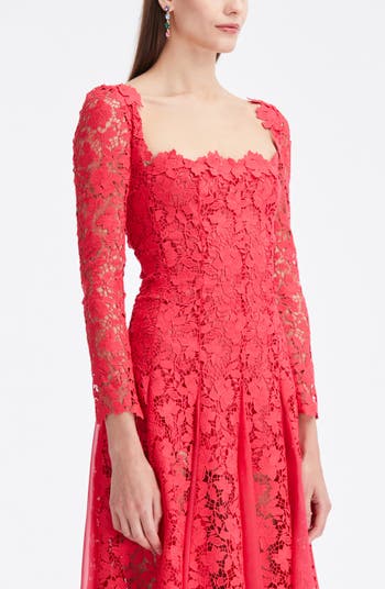 Fit and Flare Guipure Lace Dress