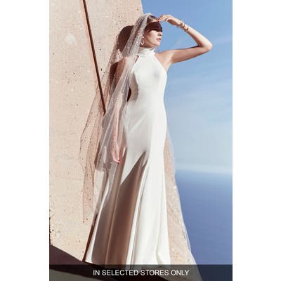 Watters Hunter Halter Georgette Wedding Dress, Size IN STORE ONLY - Ivory