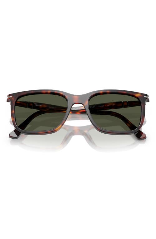 Persol 56mm Rectangular Sunglasses In Havana