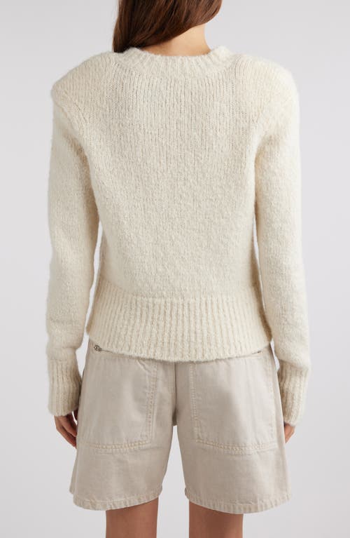 Shop Isabel Marant Kalo Crewneck Sweater In Ecru