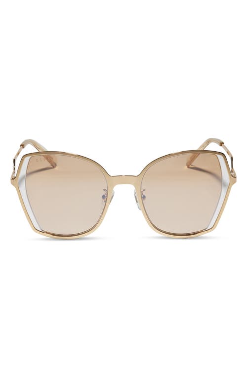 Donna III 53mm Square Sunglasses in Honey Crystal Flash