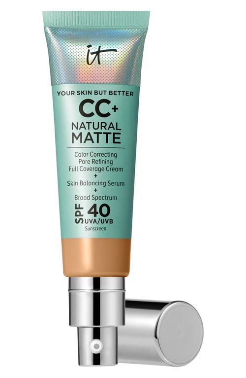 IT Cosmetics CC+ Natural Matte Color Correcting Full Coverage Cream in Tan Warm at Nordstrom