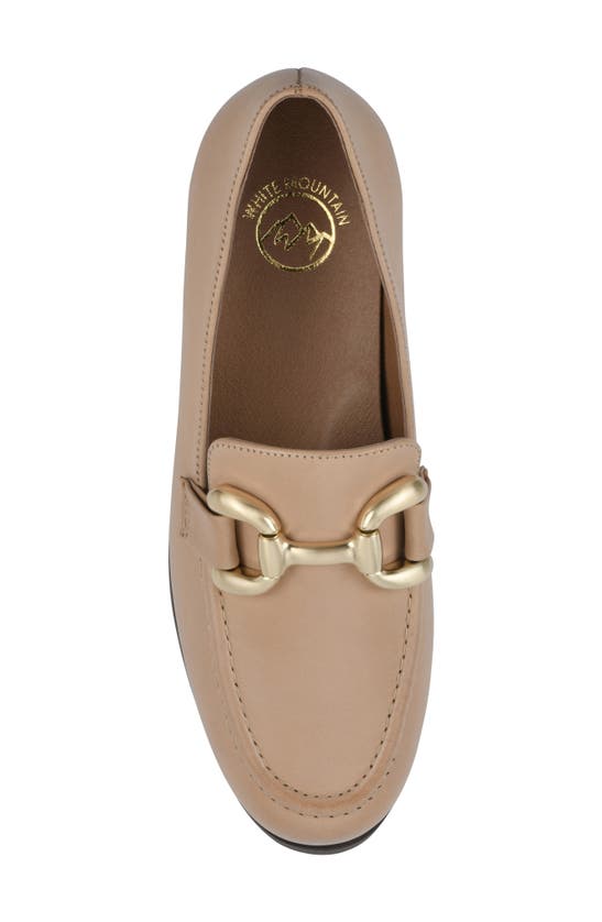 Shop White Mountain Footwear Cassino Buckle Loafer In Natural/ Leather