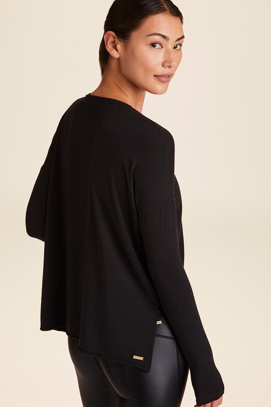 Shop Alala Long Sleeve Breakers Tee In Black