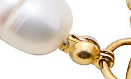 St. Moran Angelos Freshwater Pearl & Curb Chain Anklet, 8mm In White