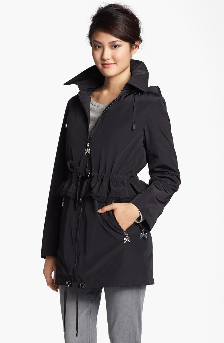 Betsey Johnson Ruffle Anorak with Detachable Hood (Online Only) | Nordstrom