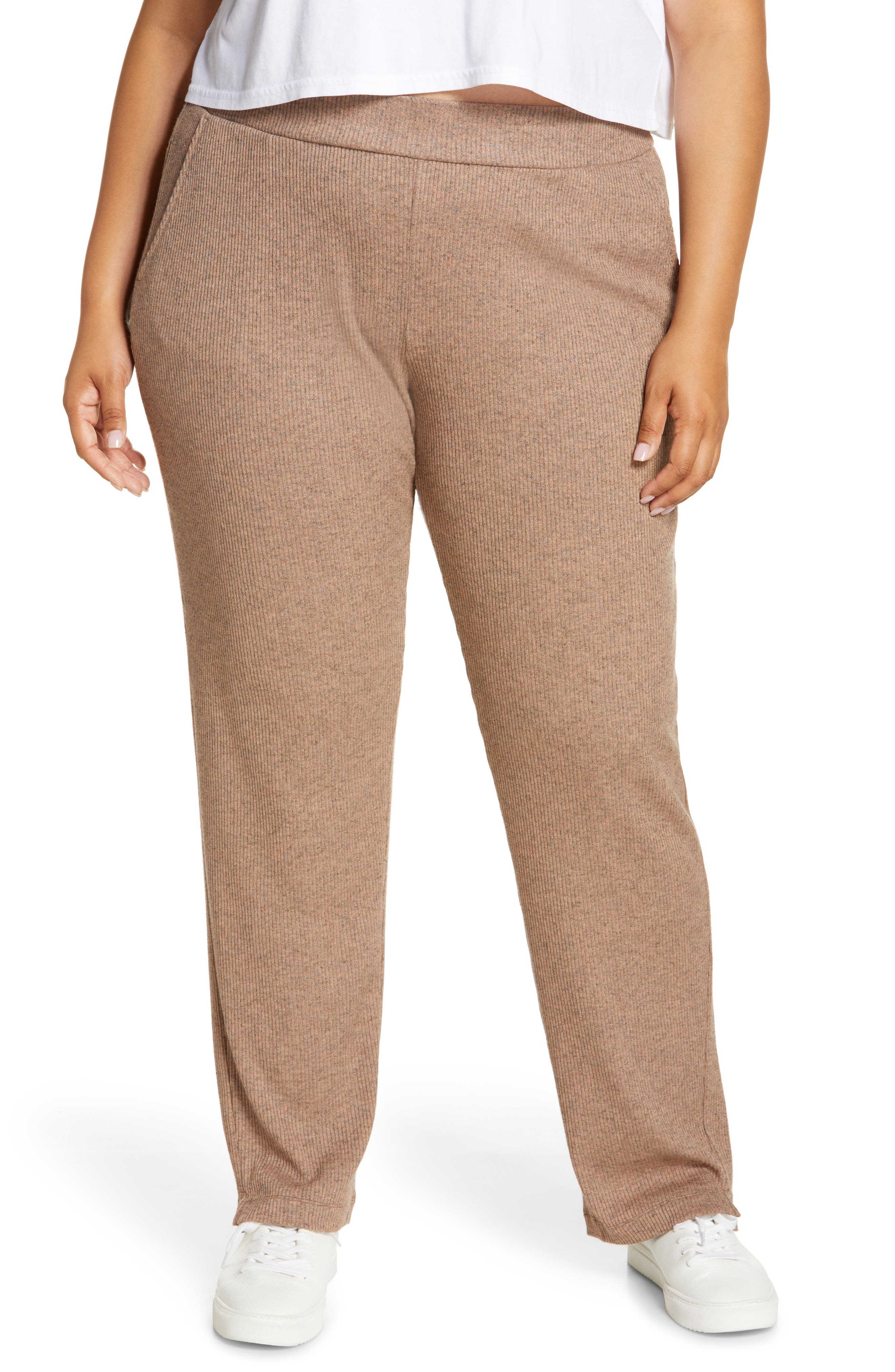 Women's Brown Straight-Leg Pants 