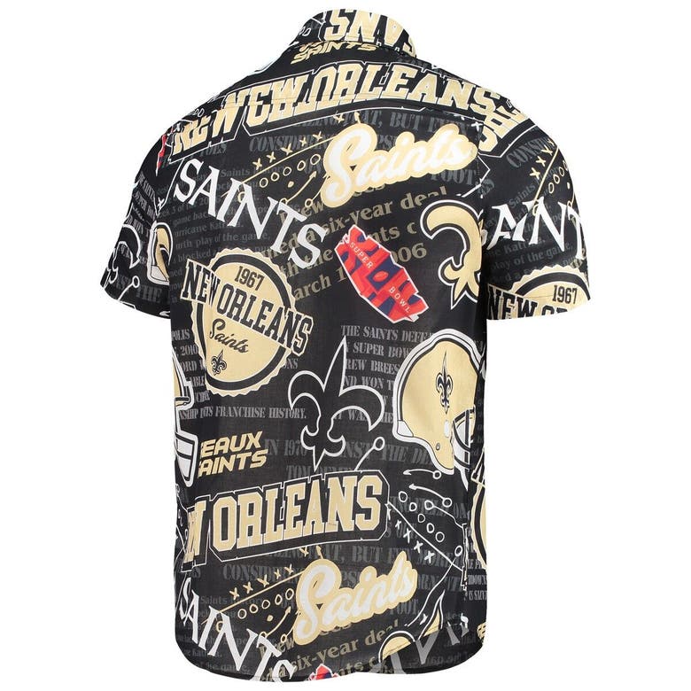 new orleans saints men's button down shirt