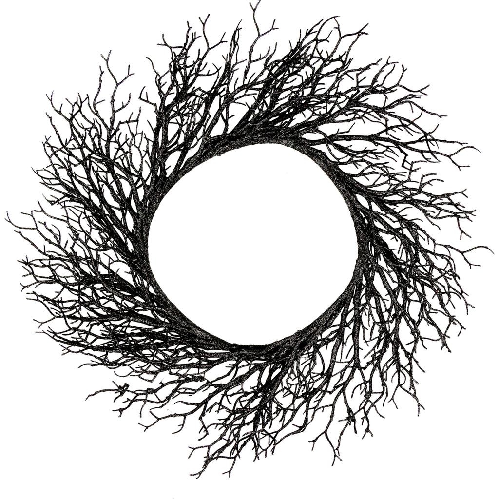 Northlight Twig Artificial Halloween Wreath In Black