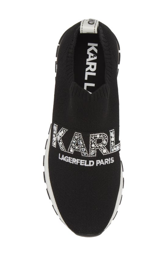 Shop Karl Lagerfeld Paris Maries Crystal Sneaker In Black