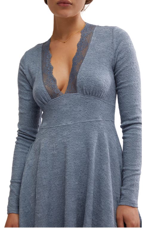 Free People All Yours Lace Long Sleeve Minidress In Husky