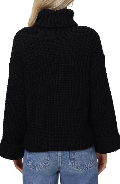 Shop 525 Vida Bell Sleeve Turtleneck Sweater In Black