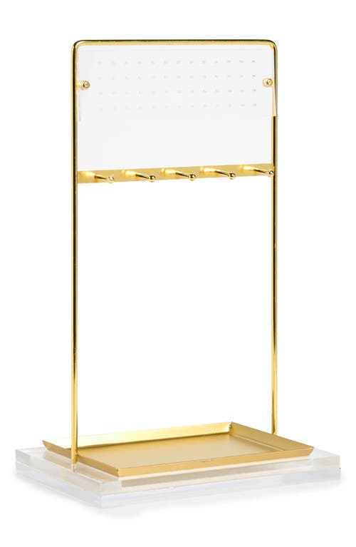 Nordstrom Plexi Earring Jewelry Stand in Clear- Gold at Nordstrom