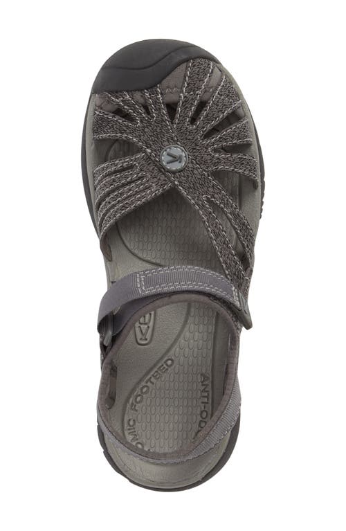 Keen 'rose' Sandal In Gargoyle/raven Canvas