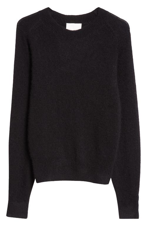 Shop Isabel Marant Lusia Silk, Baby Alpaca & Cashmere Crewneck Sweater In Black