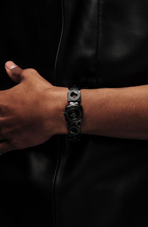 Jbw Chasm Bracelet Watch, 22mm In Ip Black/stainless Steel/bla