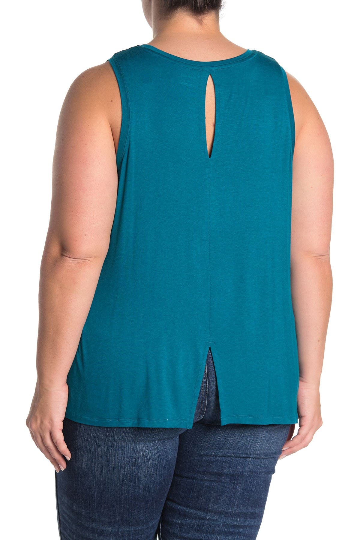 Halogen Crew Neck Keyhole Tank Top Nordstrom Rack 5819