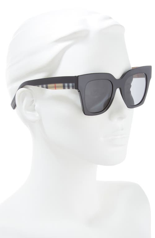 Shop Burberry 49mm Cat Eye Sunglasses In Dark Grey