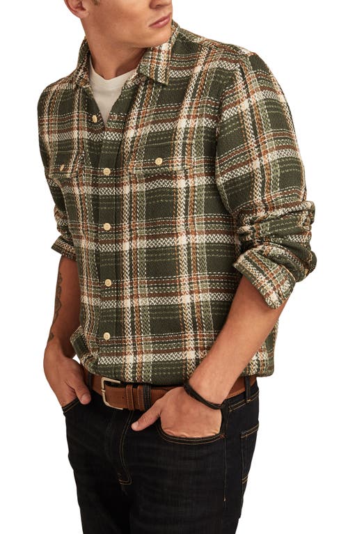 Shop Lucky Brand Humboldt Herringbone Plaid Button-up Shirt In Green Plaid