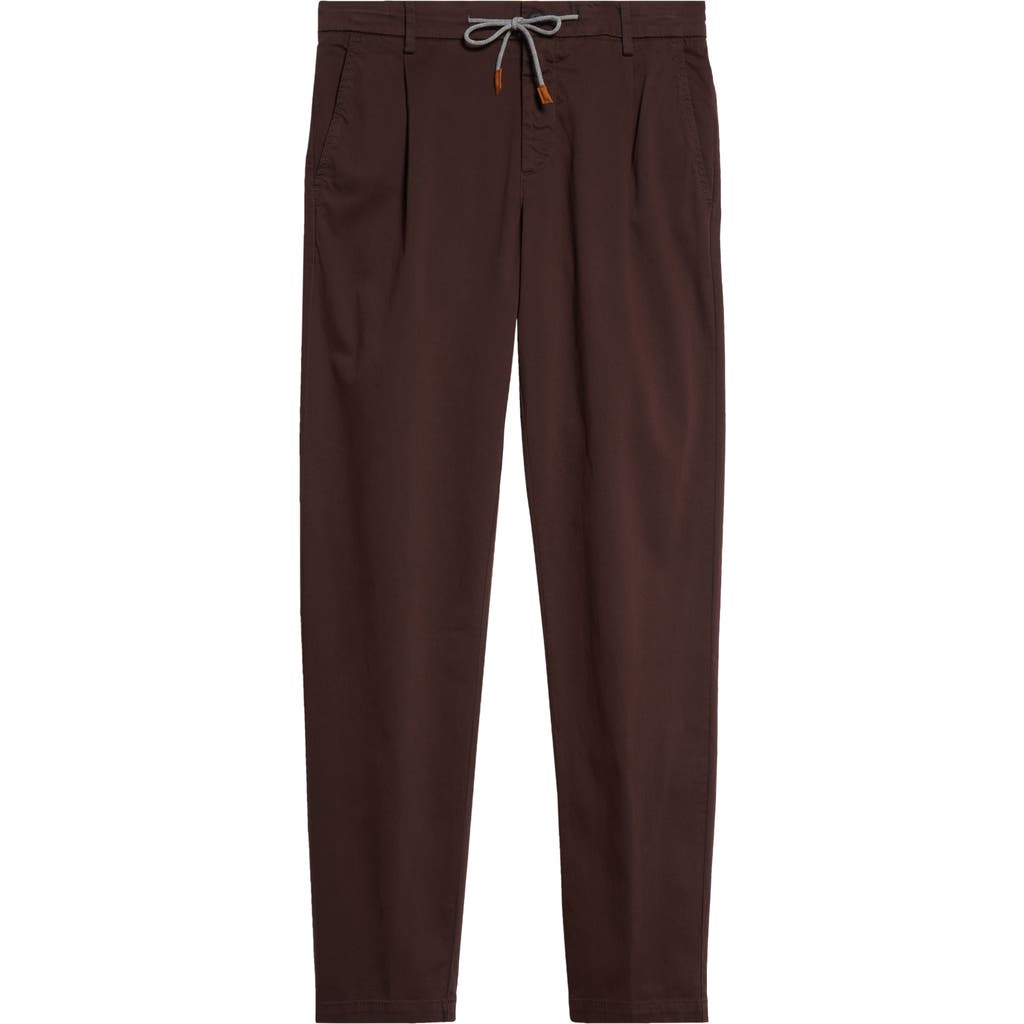 Eleventy Stretch Cotton Joggers In Barolo