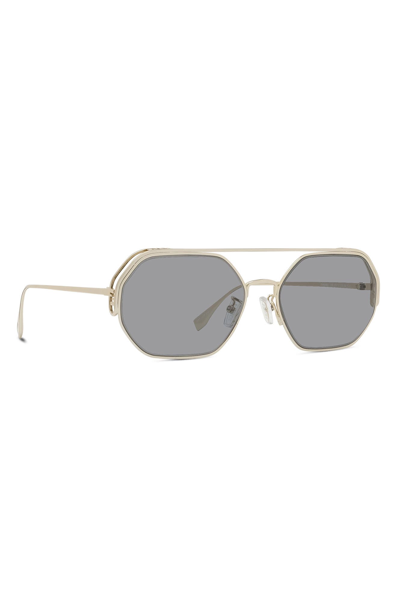 fendi 57mm geometric sunglasses