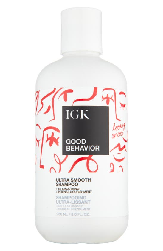 Igk Good Behavior Ultra Smooth Shampoo, 8 oz In White