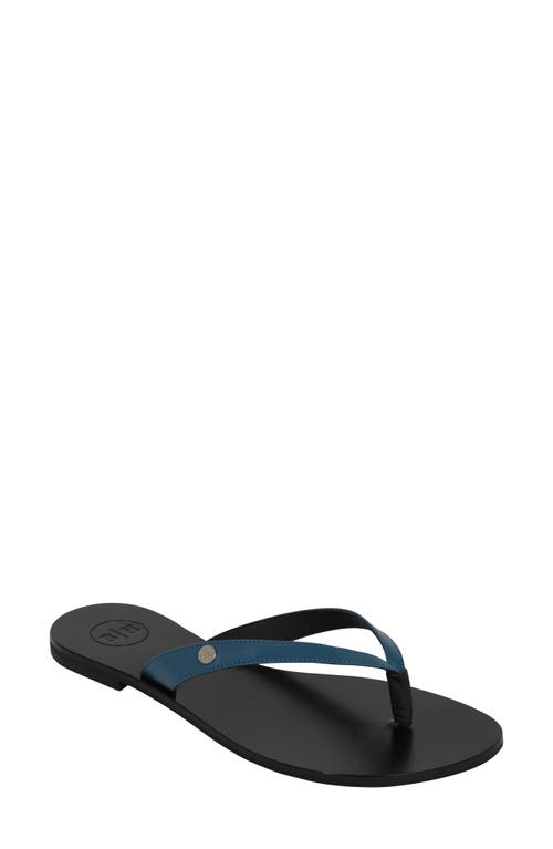 Italian Leather Handmade Flip Flop in Real Teal