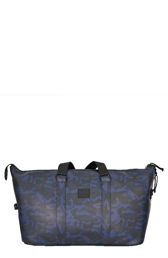 Duchamp Rubberized Duffle Bag In Navy Camo
