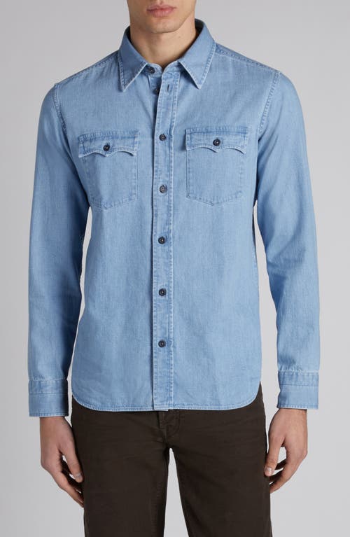 Tom Ford Denim Shirt In Pale Blue