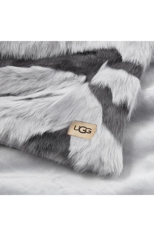 Shop Ugg ® Shayla Faux Fur Throw Blanket In Stone/light House