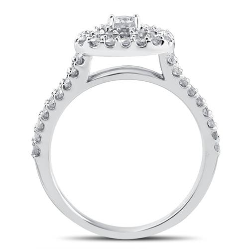 Shop Bliss Diamond 1 1/10ct Cushion Halo Diamond Engagement Wedding Ring Set 10k White Gold Carat