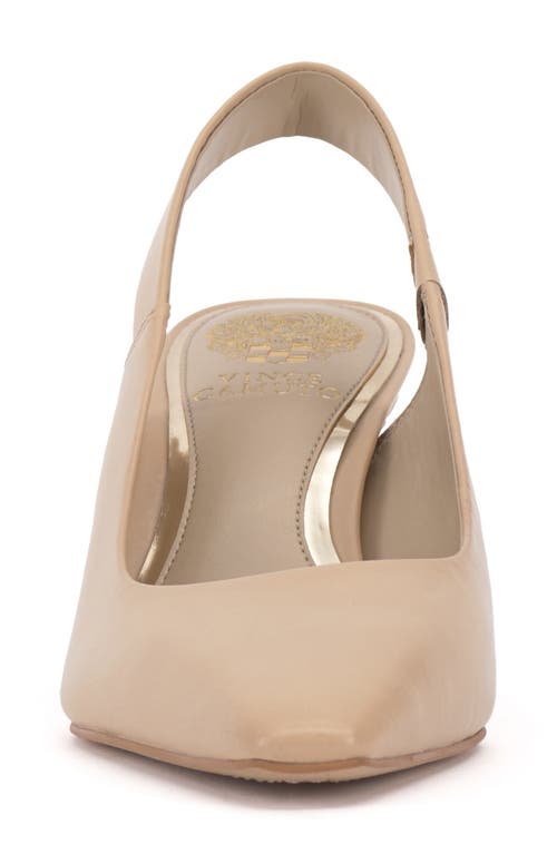 Shop Vince Camuto Samila Square Toe Slingback Pump In Soft Buff