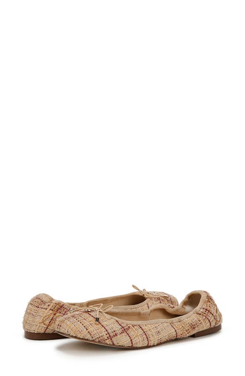 Shop Sam Edelman Felicia Ballet Flat In Pale Beige/gold