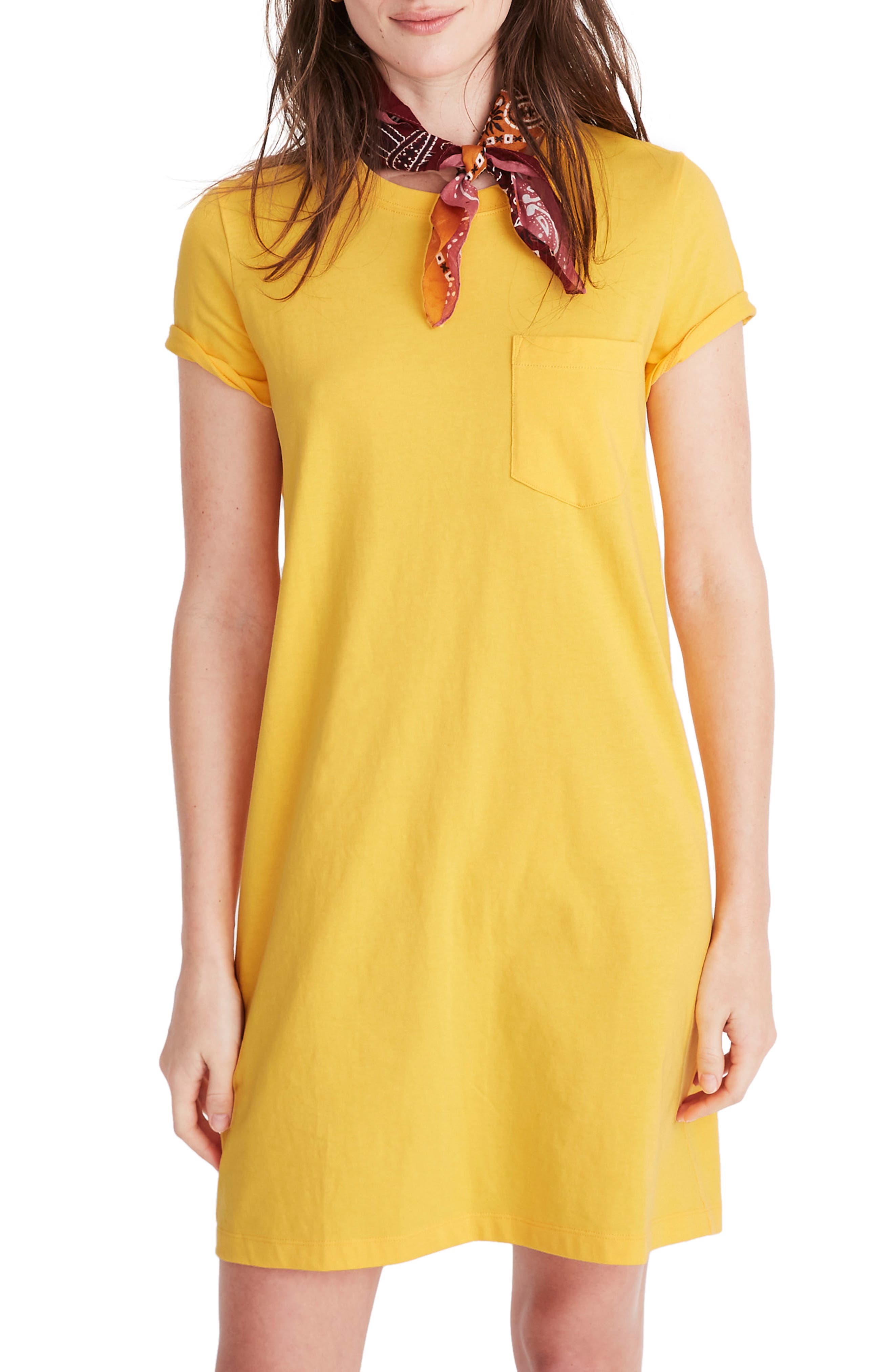 Madewell Tee Dress, Yellow
