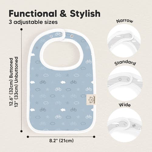 Keababies 8-pack Coast Drool Bibs In Vessels