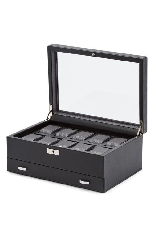 Shop Wolf Viceroy 10-piece Watch Box With Drawer In Black