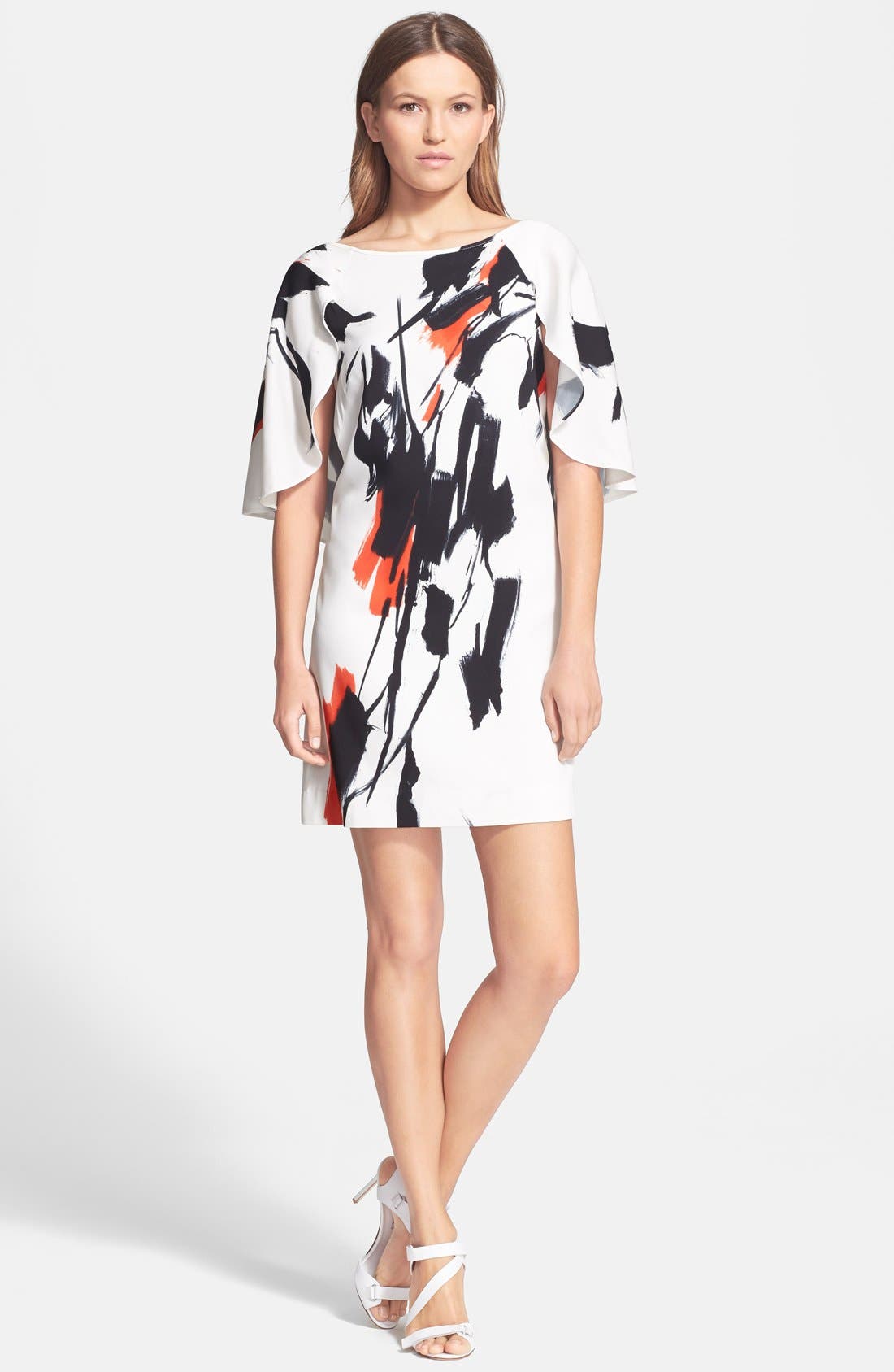 flutter sleeve shift dress