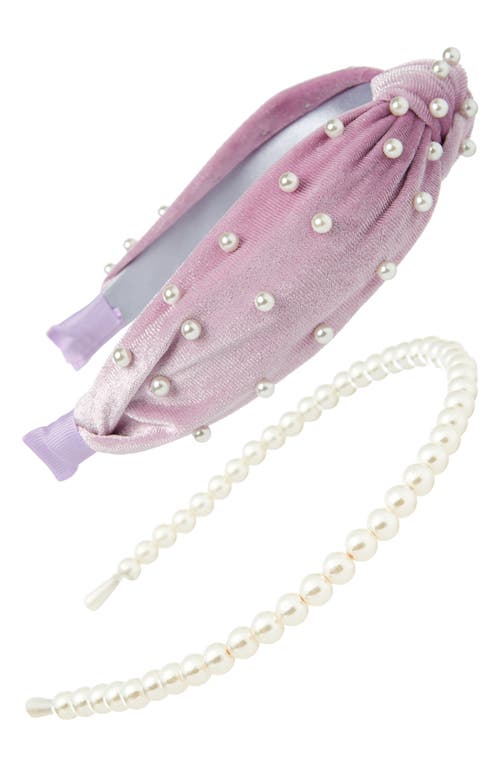 Capelli New York Assorted 2-Pack Headbands in Lilac
