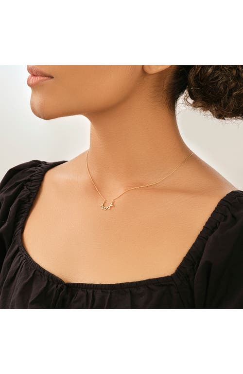 Sterling Forever Sterling Silver Open Spike Pendant In Gold