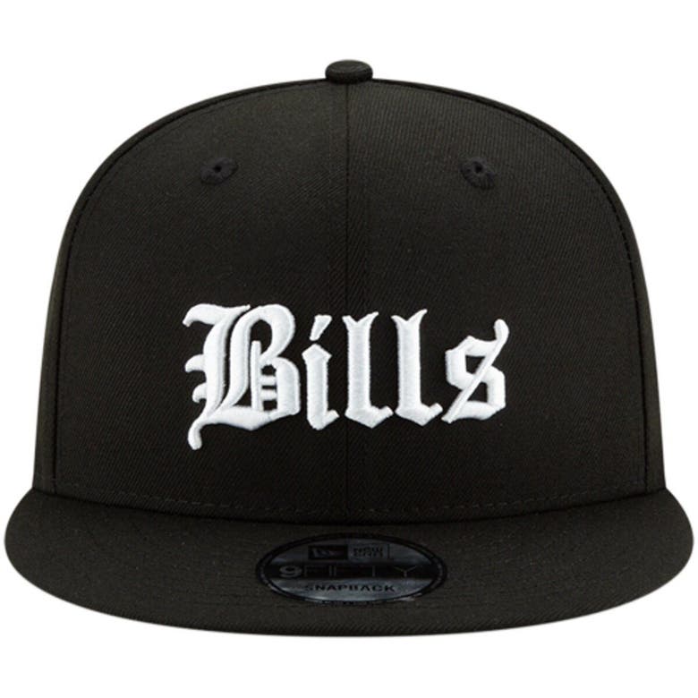 Buffalo Bills New Era Black On Black 9FIFTY Adjustable Hat - Black