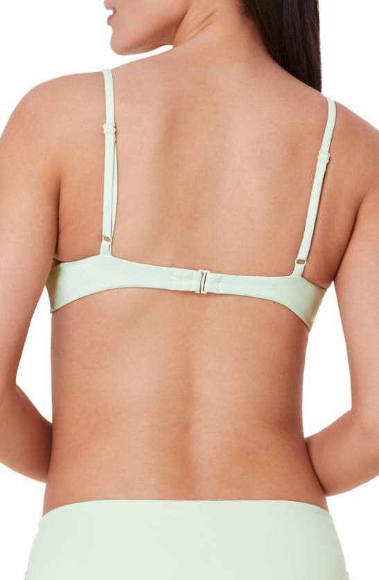 Shop Andie The Santorini Bikini Top In Pistachio