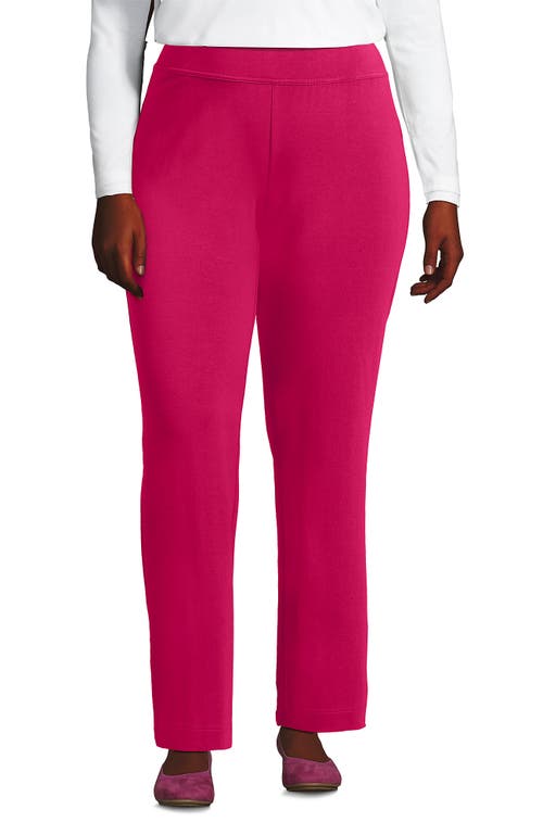 Shop Lands' End Plus Size Starfish Mid Rise Straight Leg Pants In Spiced Rhubarb